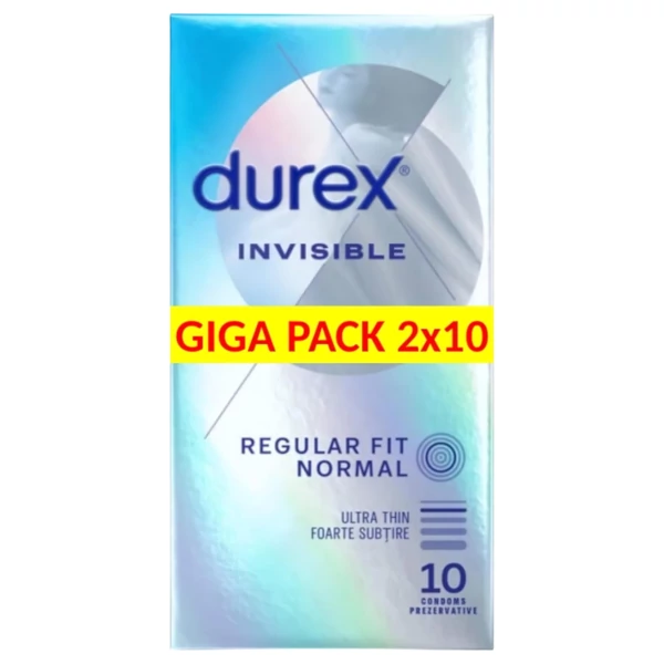 Durex Invisible Regular Fit - vékony óvszer (2x10db)