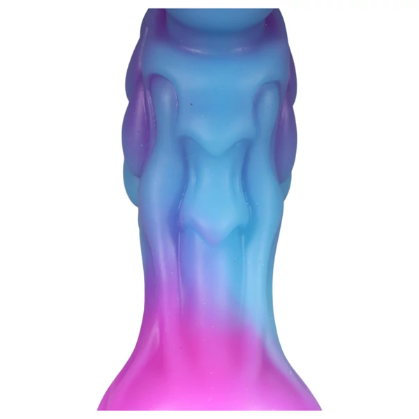 OgazR - világító sárkány dildó - 22cm (lila-rózsaszín)