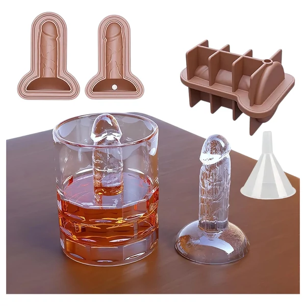 Dildó jégkocka készítő (kék)