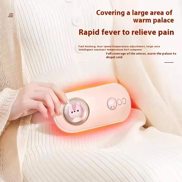 EMS - Állatos menstruációs masszírozó öv (fehér)