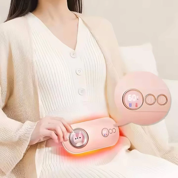 EMS - Állatos menstruációs masszírozó öv (fehér)