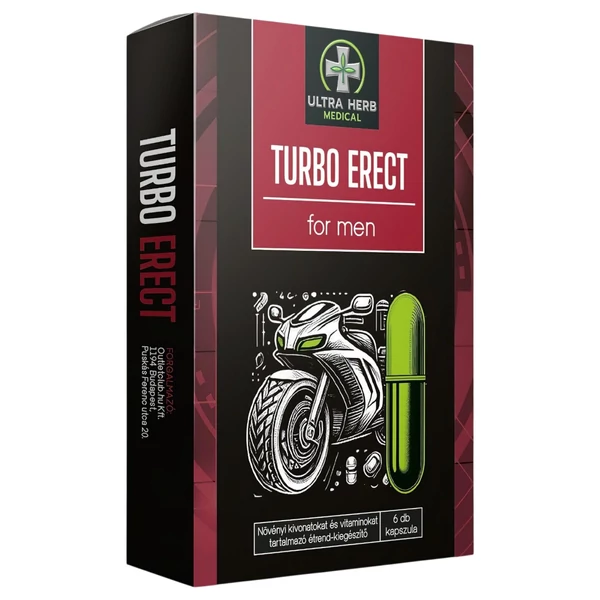 Turbo Erect - étrend kiegészítő kapszula férfiaknak (6db)