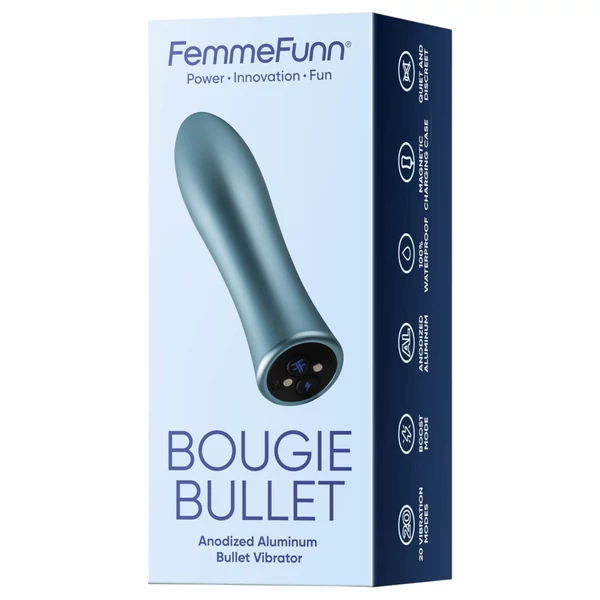 FemmeFunn Bougie - alumínium prémium vibrátor (ezüst)