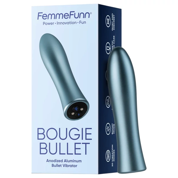FemmeFunn Bougie - alumínium prémium vibrátor (ezüst)