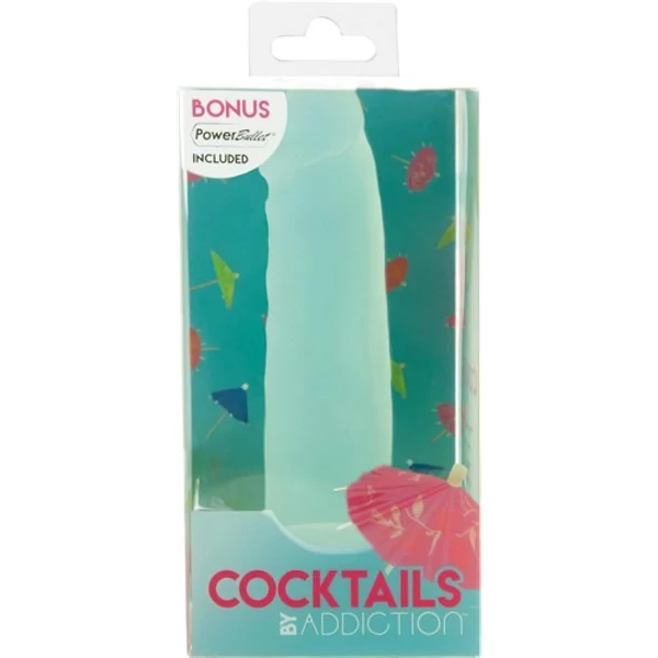 Addiction Coctails - tapadókorongos dildó (zöld)