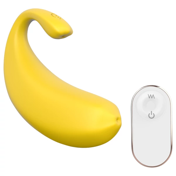 Sex HD - okos, banán formájú vibrációs tojás (sárga)