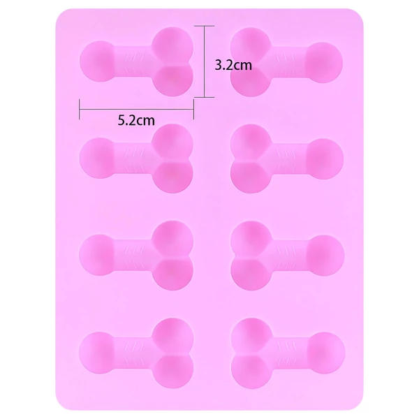 Pénisz formájú jégkocka készítő forma (pink)
