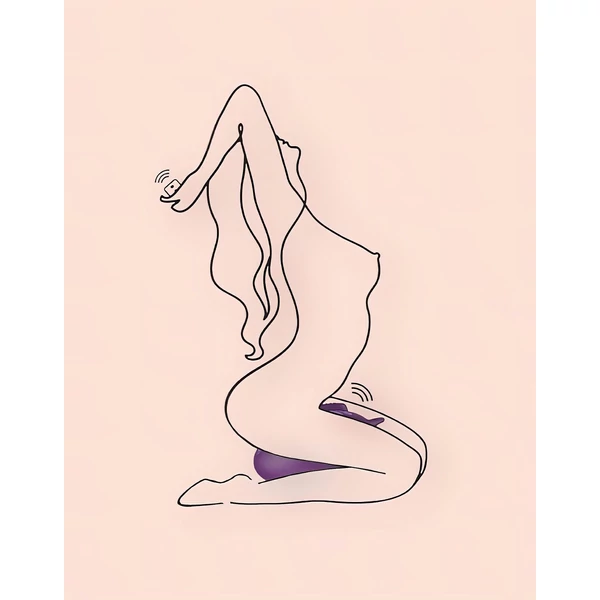 Bouncy Bliss Classic - felfújható párna vibrátor (lila)