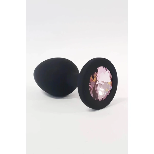 Christine le Duc - pink köves anál dildó - kicsi (fekete)