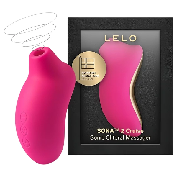 LELO Sona 2 Cruise - hanghullámos csiklóizgató (cseresznye)