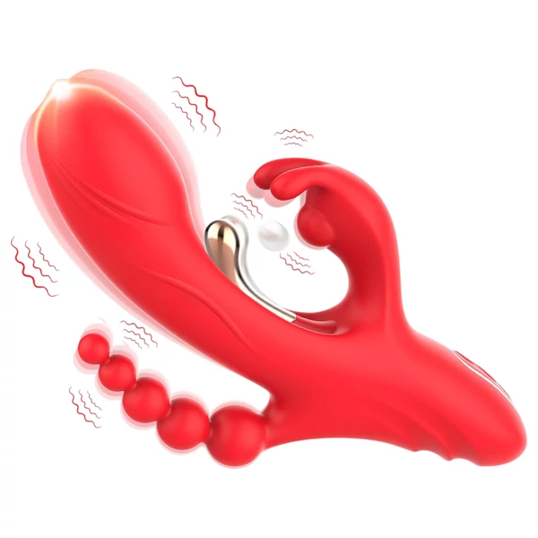 Bestoy - 3 ágú, nyelves vibrátor (piros)