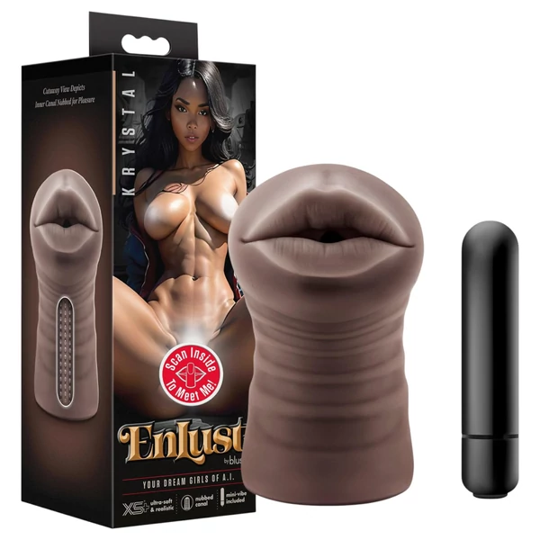 Enlust Krystal - vibrációs műszáj MI képekkel (barna)