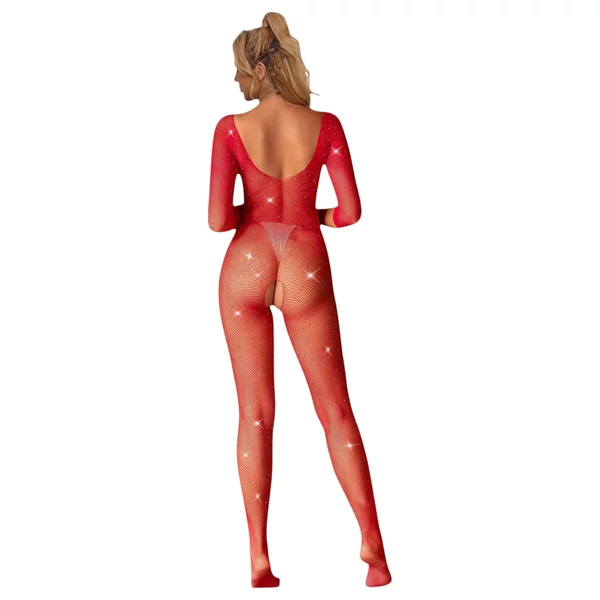 Subblime 952419 - csillogó strasszos overál - (piros) -XS-M