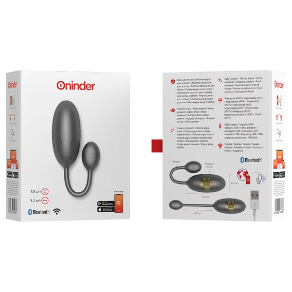 Oninder Tokyo - okos vibrációs tojás (fekete)