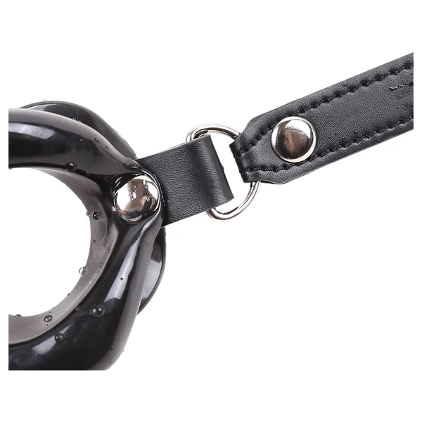 Latetobed - száj formájú szilikon szájpecek (fekete)