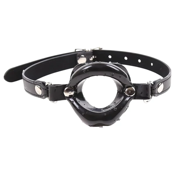 Latetobed - száj formájú szilikon szájpecek (fekete)