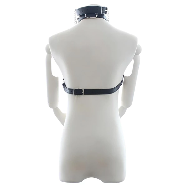 Latetobed - mellhám szájpecekkel és bimbócsipesszel (fekete)