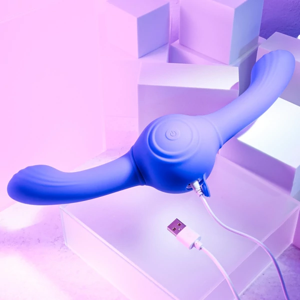 Evolved Our Gyro Vibe - akkus, rázó dupla vibrátor (lila)