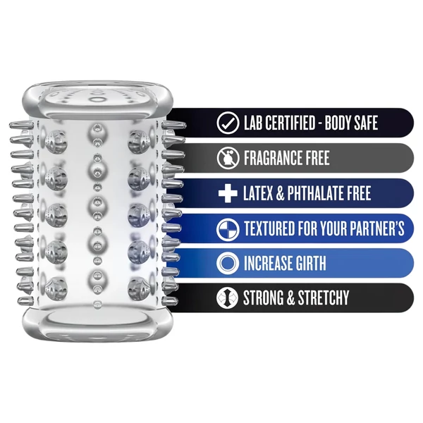 Stay Hard - apró tüskés péniszmandzsetta (átlátszó)