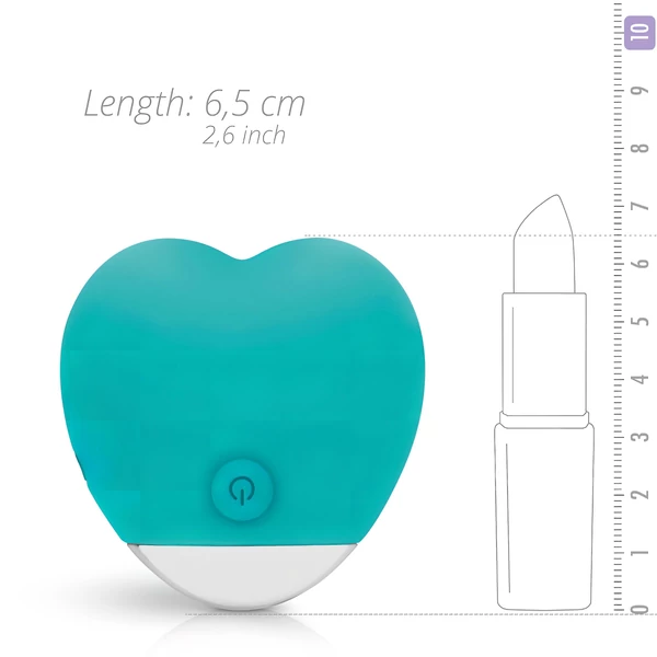 Good Vibes Oron - akkus, szíves csikló vibrátor (türkiz)