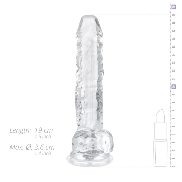 EasyToys - herés dildó - 17cm (átlátszó)