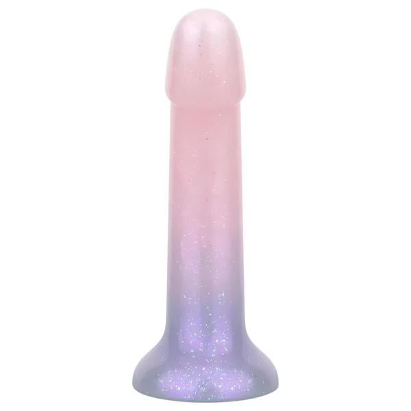EasyToys Mermaid - csillámos dildó - 15cm (pink)