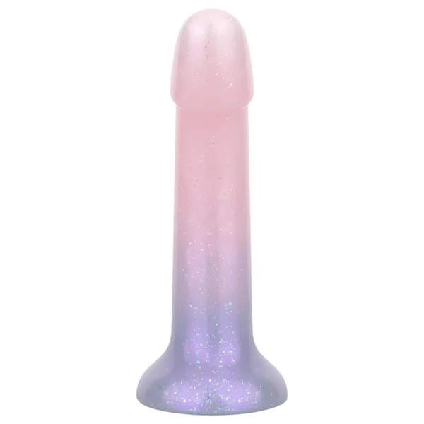 EasyToys Mermaid - csillámos dildó - 19cm (pink)
