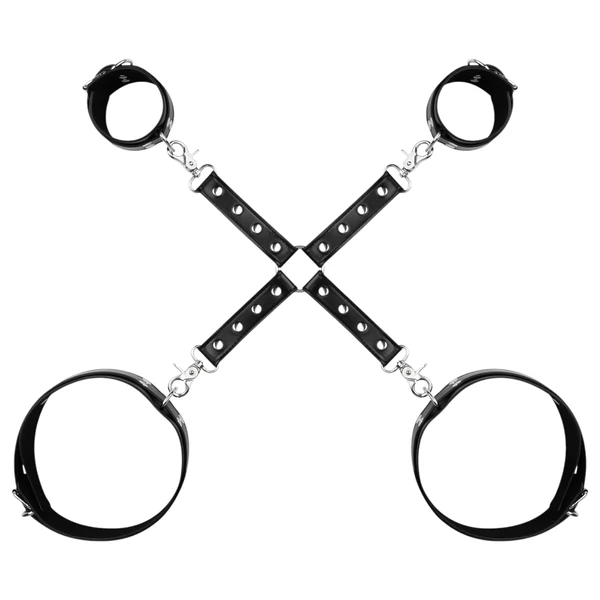 Bedroom Fantasies - csukló- és comb bilincs (fekete)