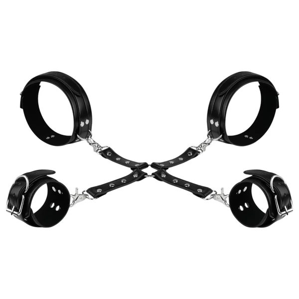 Bedroom Fantasies - csukló- és comb bilincs (fekete)