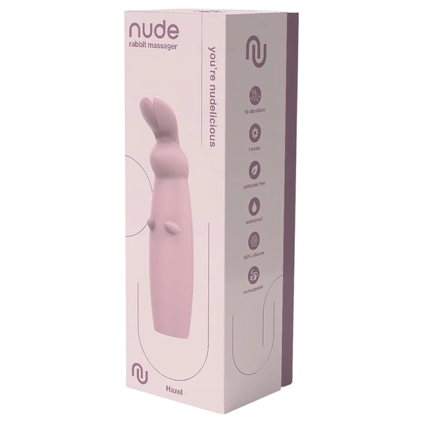Nude Hazel - akkus nyuszis csikló vibrátor (lila)