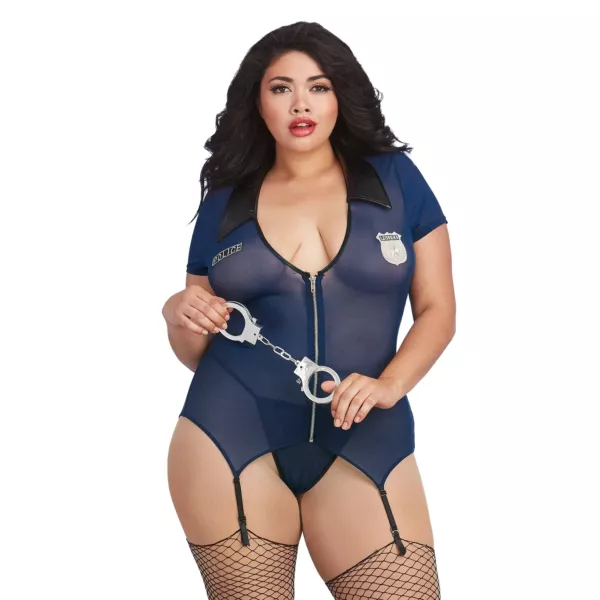 Dreamgirls Plus Size - rendőrnő jelmez (kék)