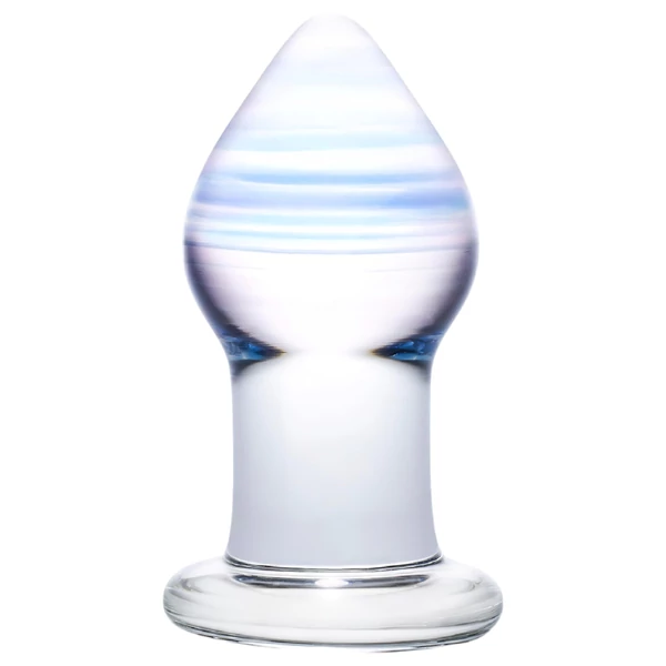 GLAS Amethyst Rain - üveg anál plug (átlátszó lila)