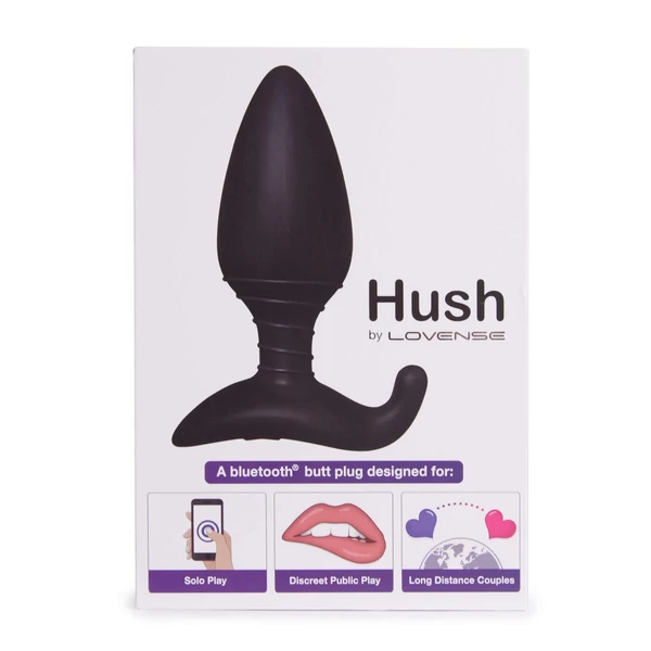 LOVENSE Hush - Okos, akkus nagy anál vibrátor (44,5mm) - fekete
