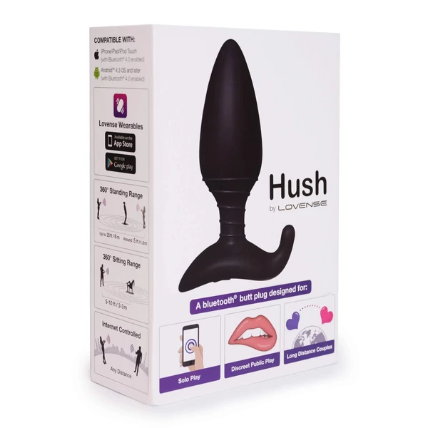 LOVENSE Hush - Okos, akkus nagy anál vibrátor (44,5mm) - fekete