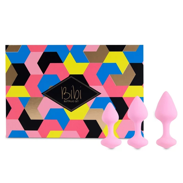 FEELZTOYS Bibi - anál dildó szett - pink (3 részes)