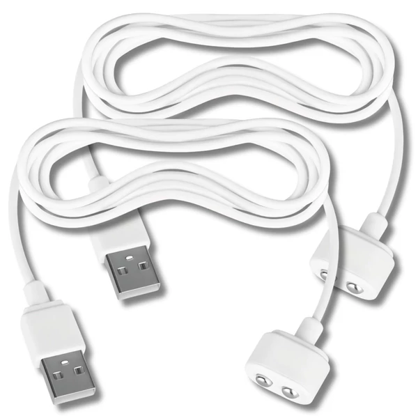 Satisfyer - mágneses USB töltőkábel - 2db (fehér)