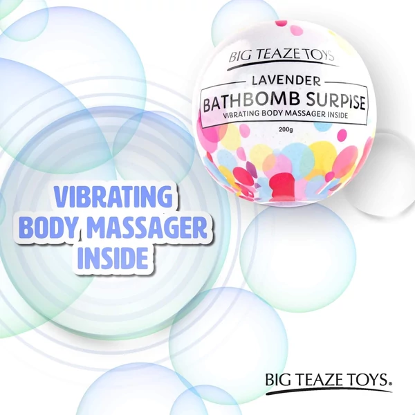 Big Teaze Toys - fürdőbombába rejtett minivibrátor (vanília)