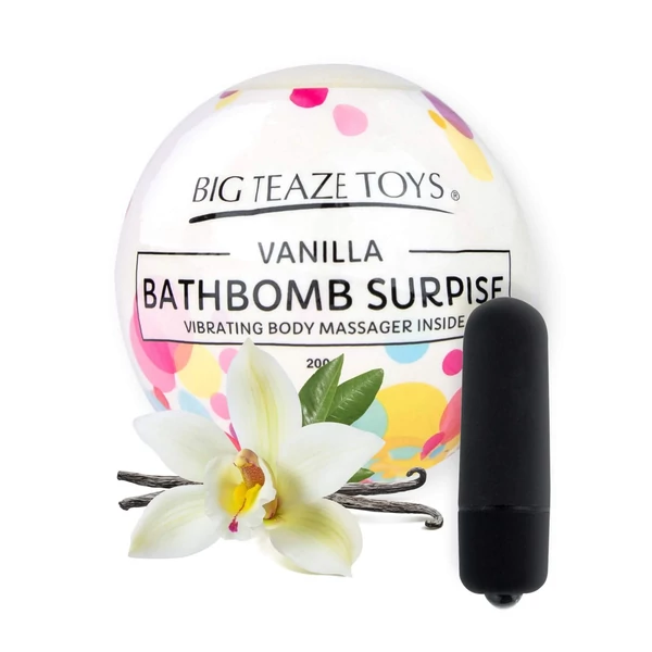 Big Teaze Toys - fürdőbombába rejtett minivibrátor (vanília)
