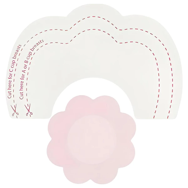 Bye Bra A-C - láthatatlan mellemelő tapasz - pink (6db)