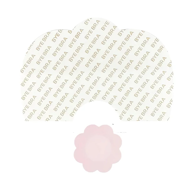 Bye Bra D-F - láthatatlan mellemelő tapasz - pink (6db)