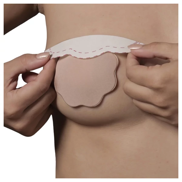 Bye Bra F-H - láthatatlan mellemelő tapasz - nude (6db)