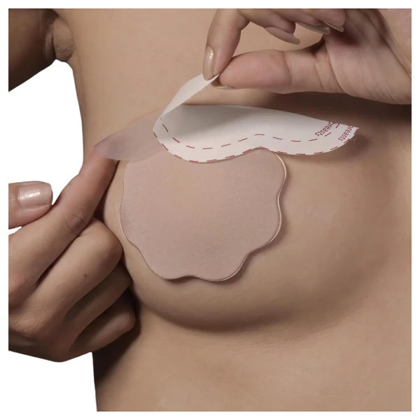 Bye Bra F-H - láthatatlan mellemelő tapasz - nude (6db)