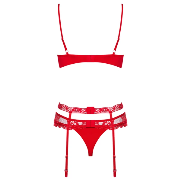 Obsessive Heartina - fehérnemű szett (piros)