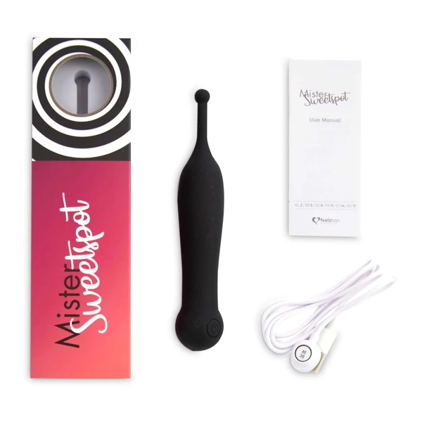 FEELZTOYS Mister Sweetspot - akkus, vízálló csiklóvibrátor (fekete)