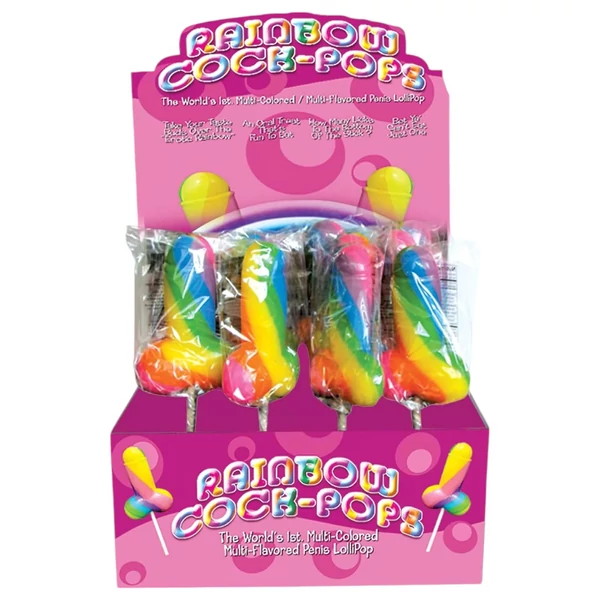 Rainbow Cock Pop - péniszes nyalóka (85g) - gyümölcs ízű