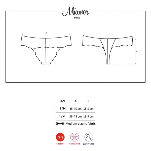 Obsessive Miamor - köves női csipke tanga (fekete)