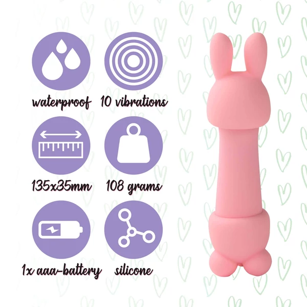 FEELZTOYS Mister bunny - mini masszírozó vibrátor szett (pink)