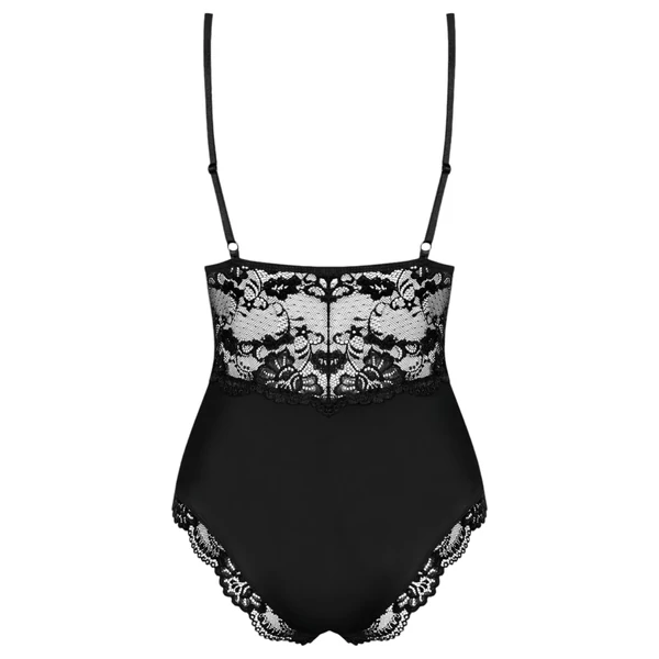 Obsessive 810-TED-1 - csipkés body (fekete)
