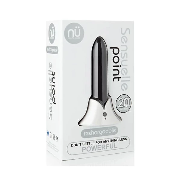 Sensuelle Point - akkus, szilárd rúzsvibrátor (fekete)