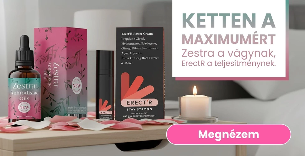 Zestra és ErectR termékek a Sexshopcenter.hu sex shop kínálatában